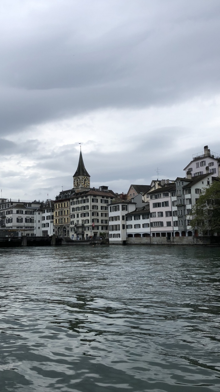 Limmat, Grossmnster, Eau, Voie Navigable, Façade. Wallpaper in 720x1280 Resolution