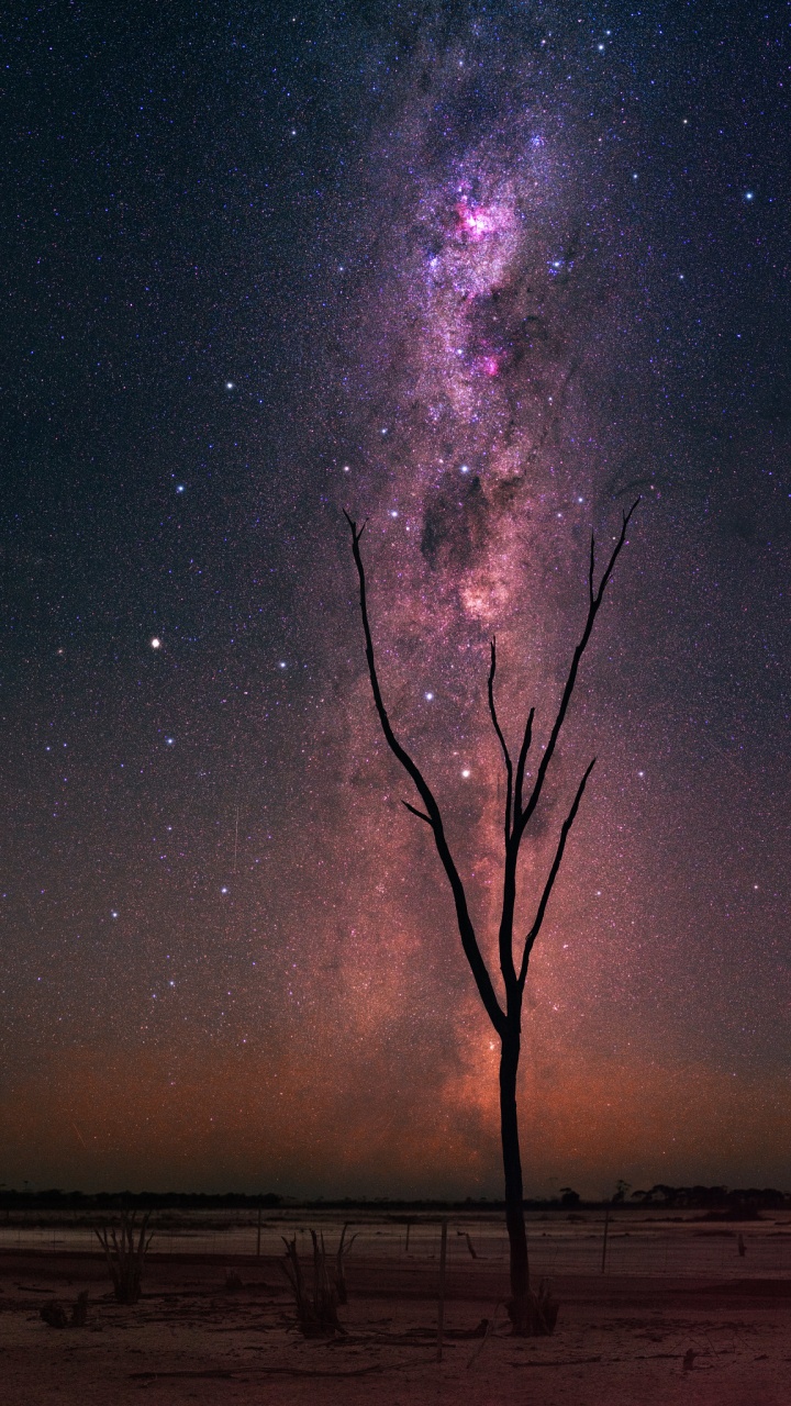 Galaxy, Star, Nambling Lakes, Milky Way, Atmosphere. Wallpaper in 720x1280 Resolution