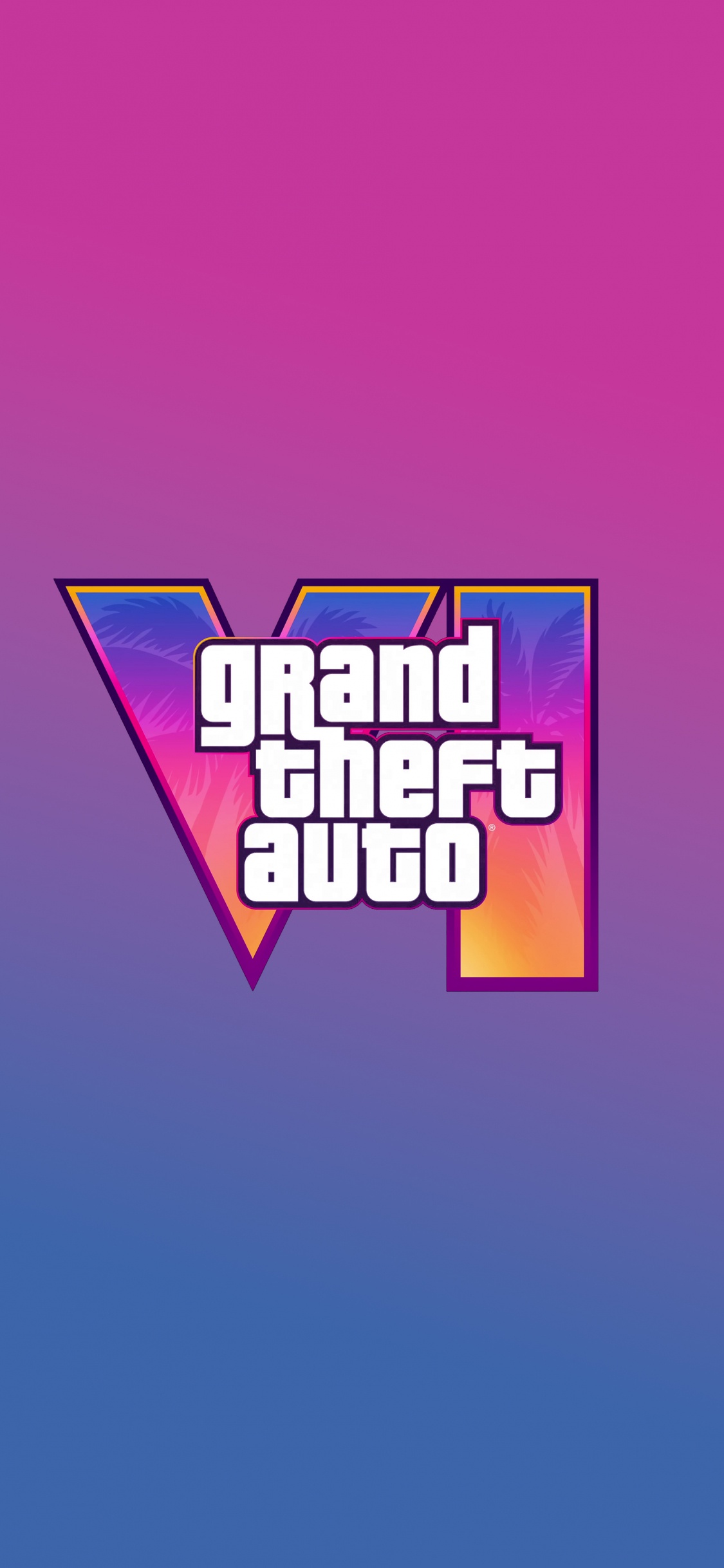 GTA 6-Logo, Grand Theft Auto VI, Grand Theft Auto v, Firmenzeichen, Grafik-design. Wallpaper in 1125x2436 Resolution