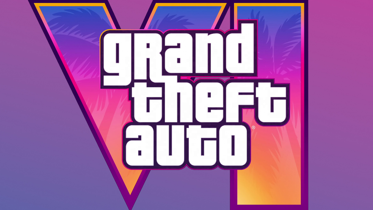 GTA 6-Logo, Grand Theft Auto VI, Grand Theft Auto v, Firmenzeichen, Grafik-design. Wallpaper in 1280x720 Resolution