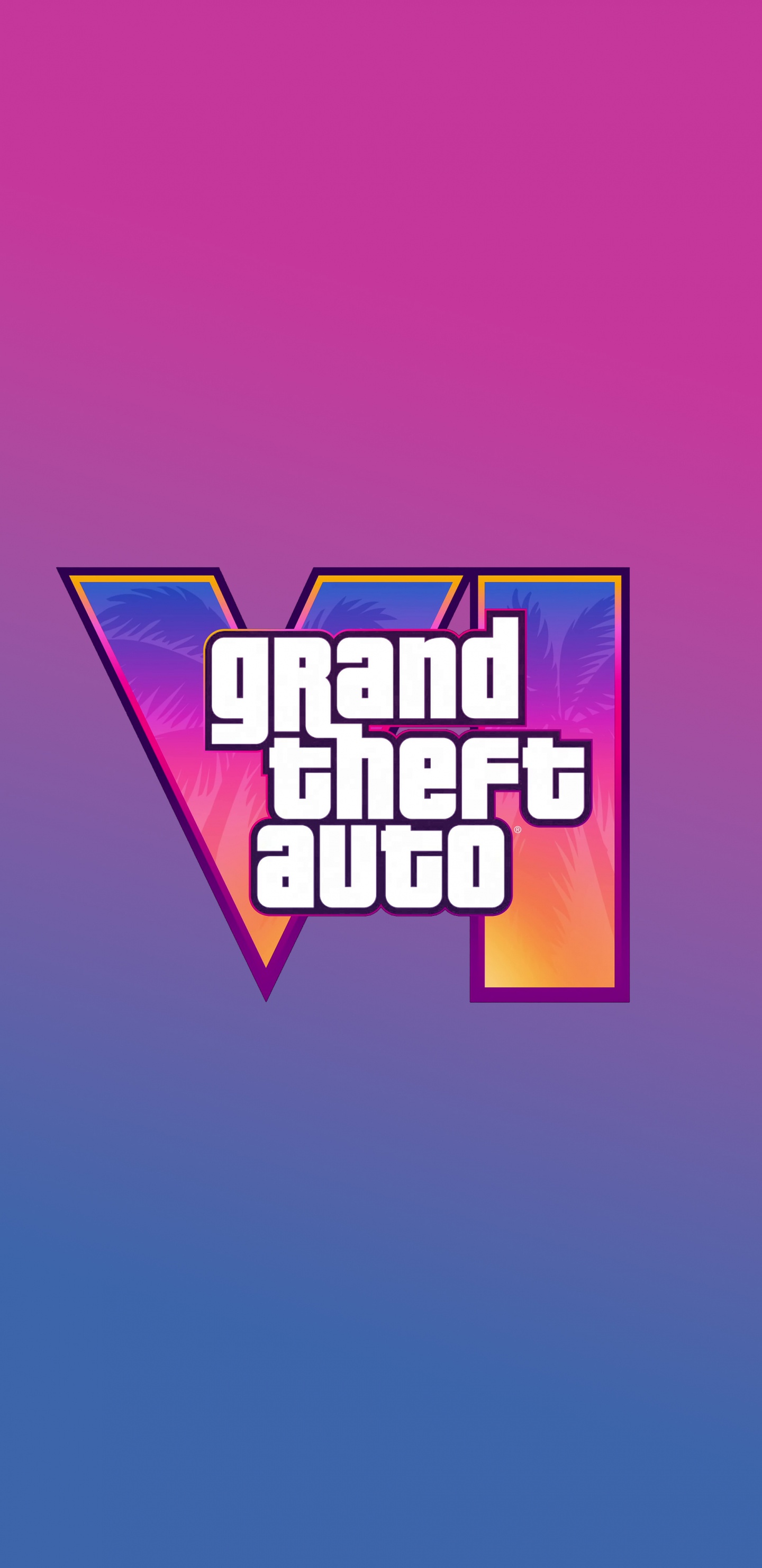 GTA 6-Logo, Grand Theft Auto VI, Grand Theft Auto v, Firmenzeichen, Grafik-design. Wallpaper in 1440x2960 Resolution