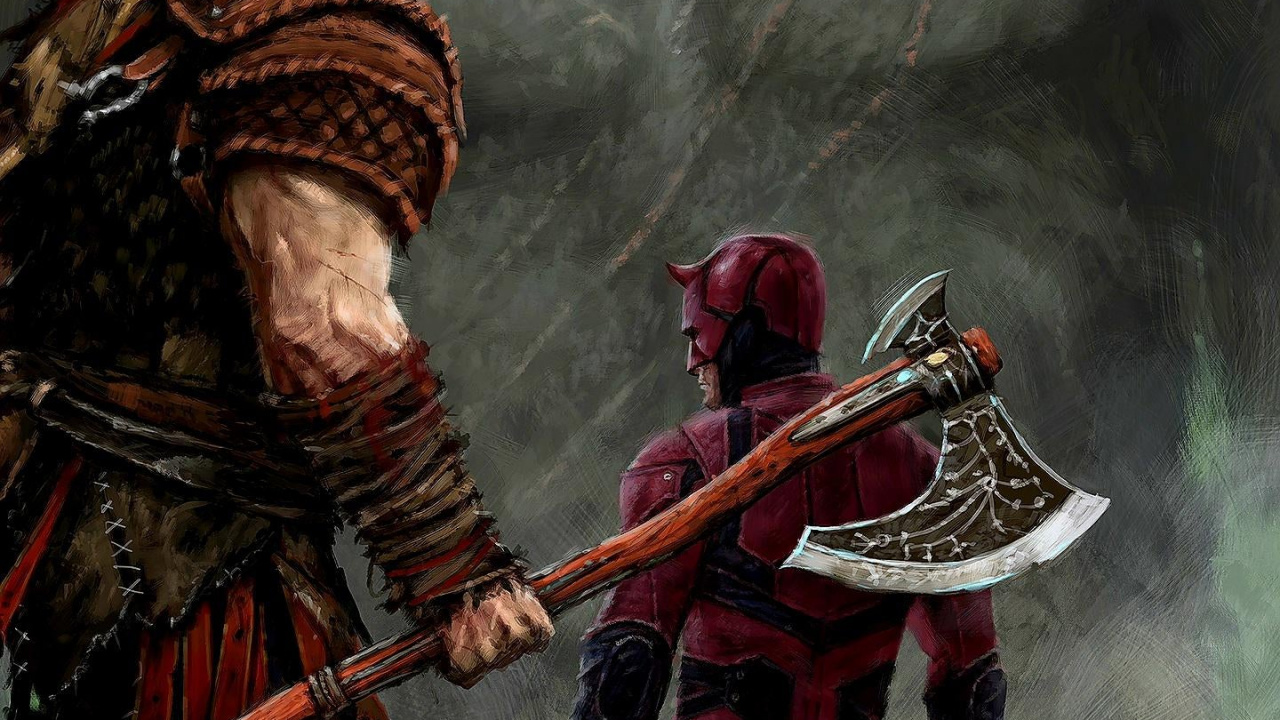 Matt Murdock, Página de Karen, Dios de la Guerra, el Uniforme Militar, Arte. Wallpaper in 1280x720 Resolution