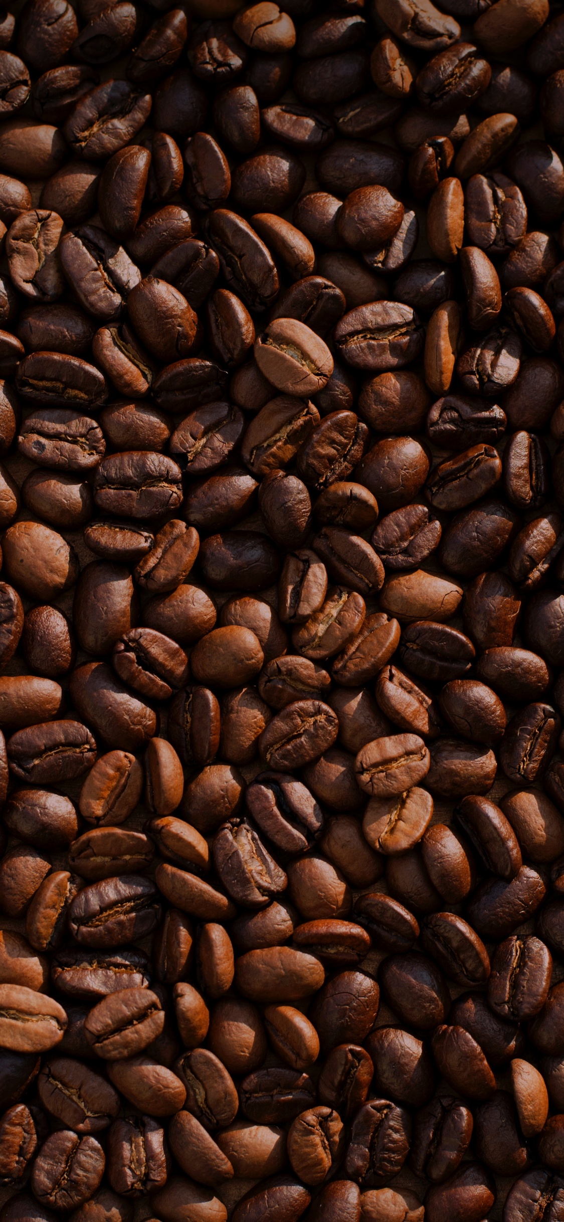 Grains de Café Sur Une Surface en Bois Marron. Wallpaper in 1125x2436 Resolution