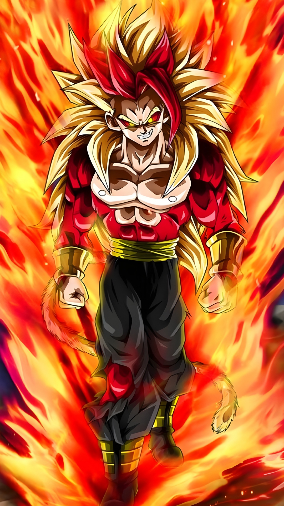 Anime, Goku Super Saiyajin 4, Son-goku, Vegeta, Super Saiyajin. Wallpaper in 1080x1920 Resolution