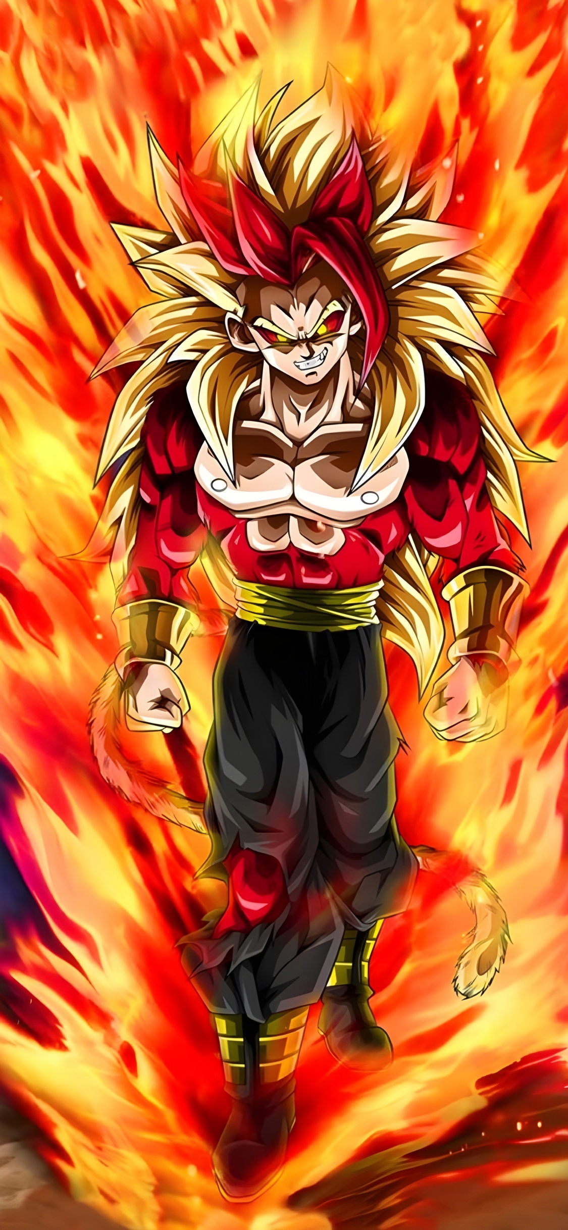 Anime, Goku Super Saiyajin 4, Son-goku, Vegeta, Super Saiyajin. Wallpaper in 1125x2436 Resolution