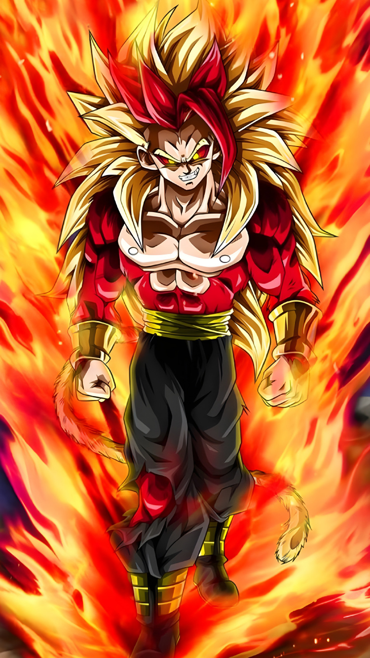 Anime, Goku Super Sayayin 4, Goku, Vegeta, Super Saiyajin. Wallpaper in 750x1334 Resolution