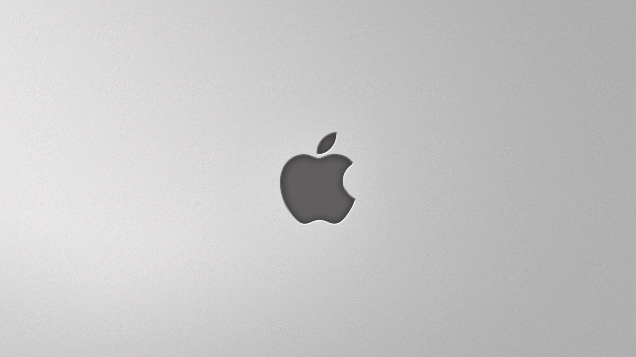 Logo, Graphique, Apple, Noir et Blanc, Monochrome. Wallpaper in 1280x720 Resolution