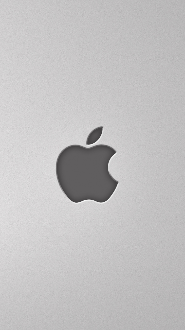 Logo, Graphique, Apple, Noir et Blanc, Monochrome. Wallpaper in 750x1334 Resolution