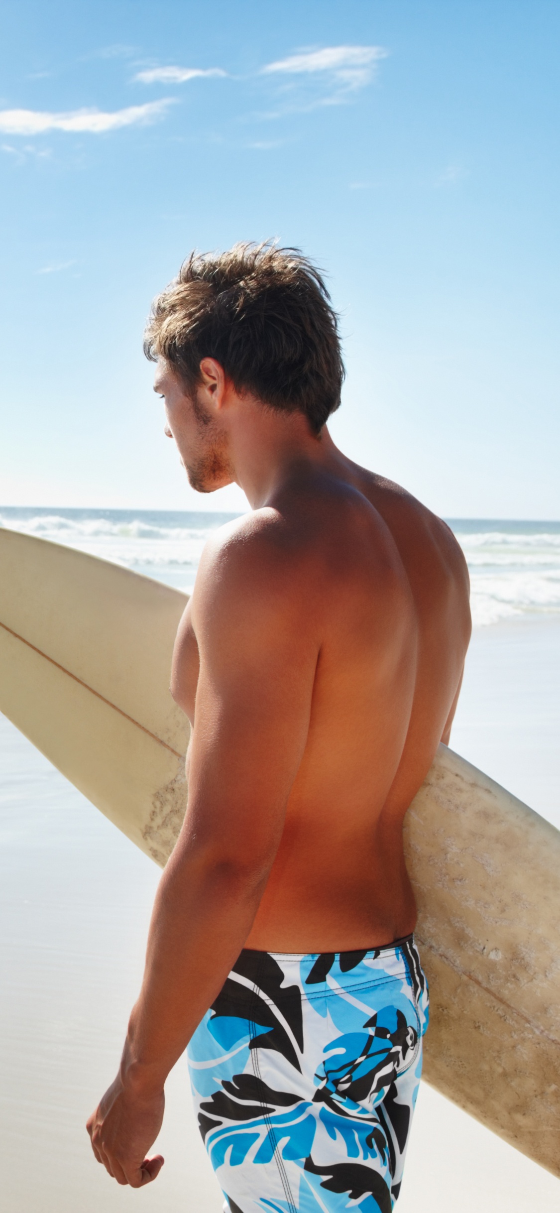 Surfing, Surfboard, Beach, Vacation, Ocean. Wallpaper in 1125x2436 Resolution