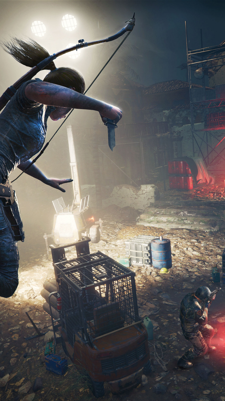 Action-Abenteuer-Spiel, Shadow of The Tomb Raider, Games, Dämonen, Pc-Spiel. Wallpaper in 750x1334 Resolution