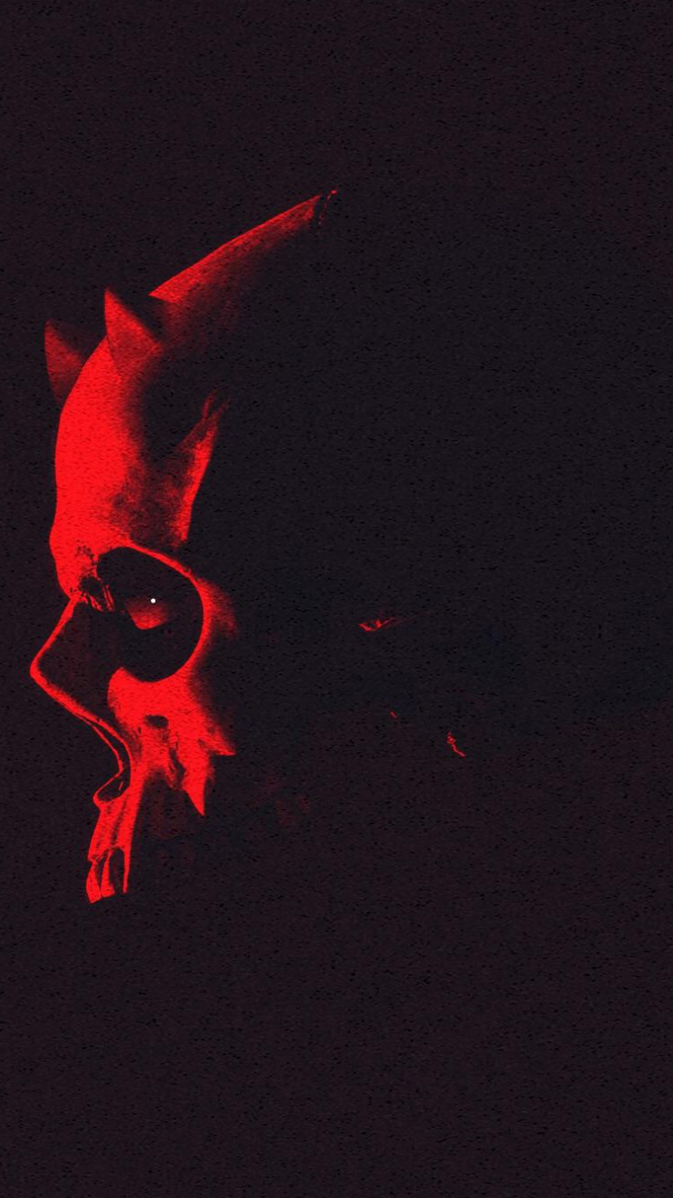 Pájaro Rojo Volando Durante la Noche. Wallpaper in 750x1334 Resolution