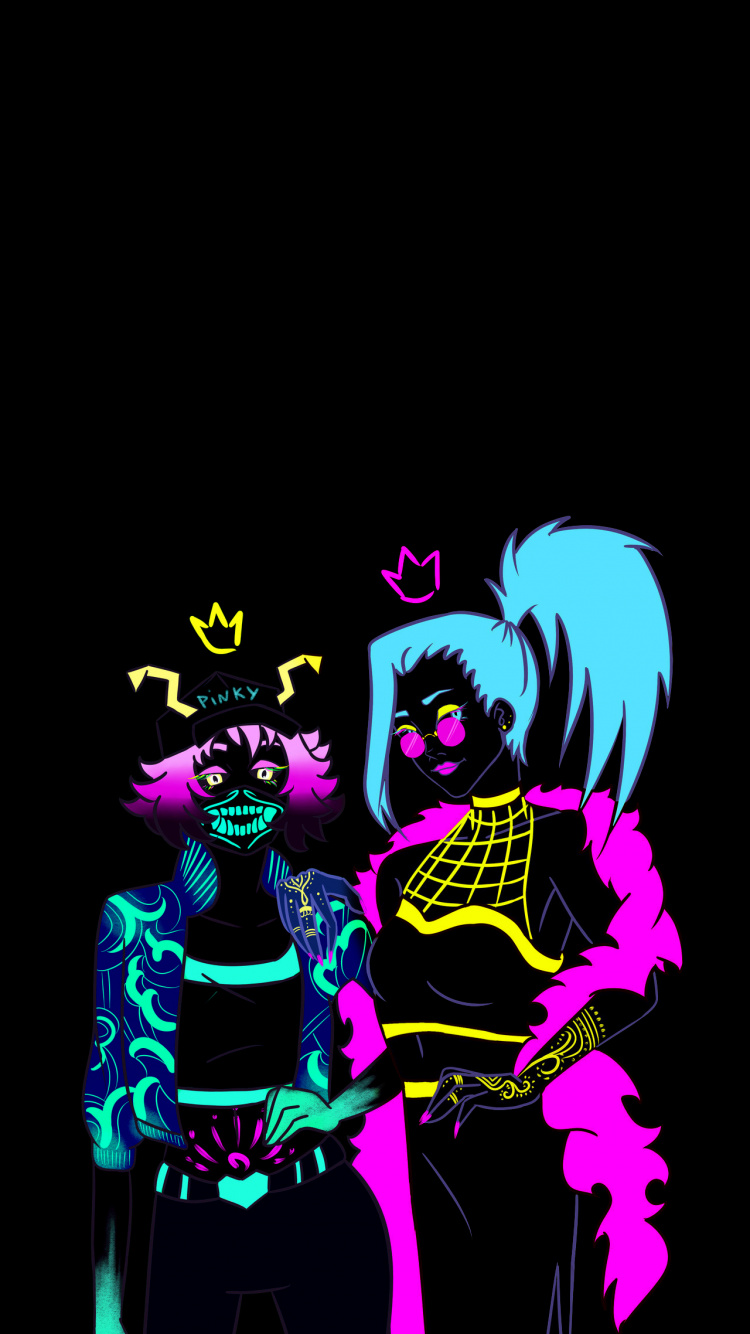 Arte, Diseño Gráfico, Morado, Manga, Rosa. Wallpaper in 750x1334 Resolution