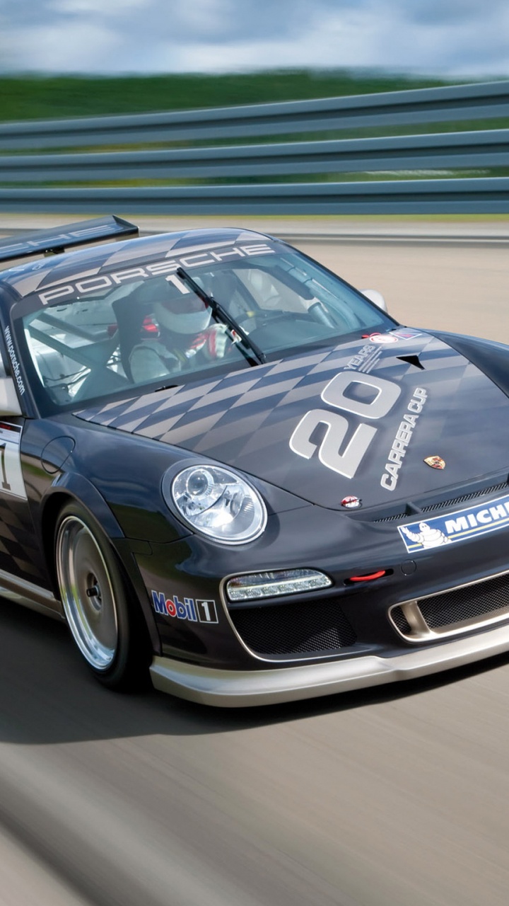 Porsche 911 Negro en la Carretera Durante el Día. Wallpaper in 720x1280 Resolution