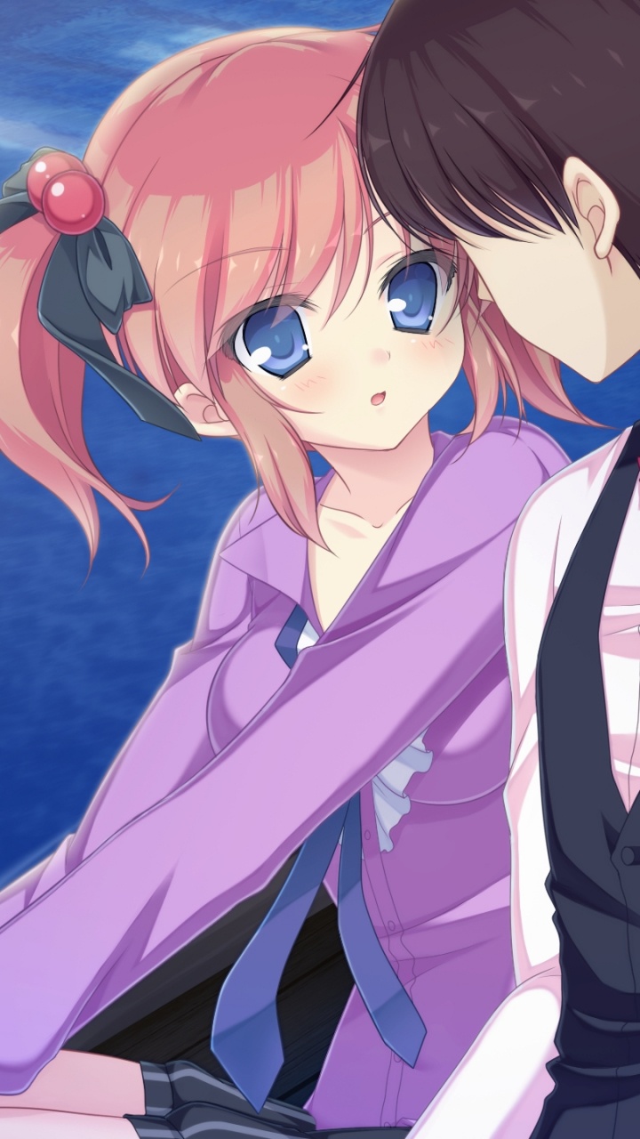 Braunhaariger Männlicher Anime-Charakter. Wallpaper in 720x1280 Resolution