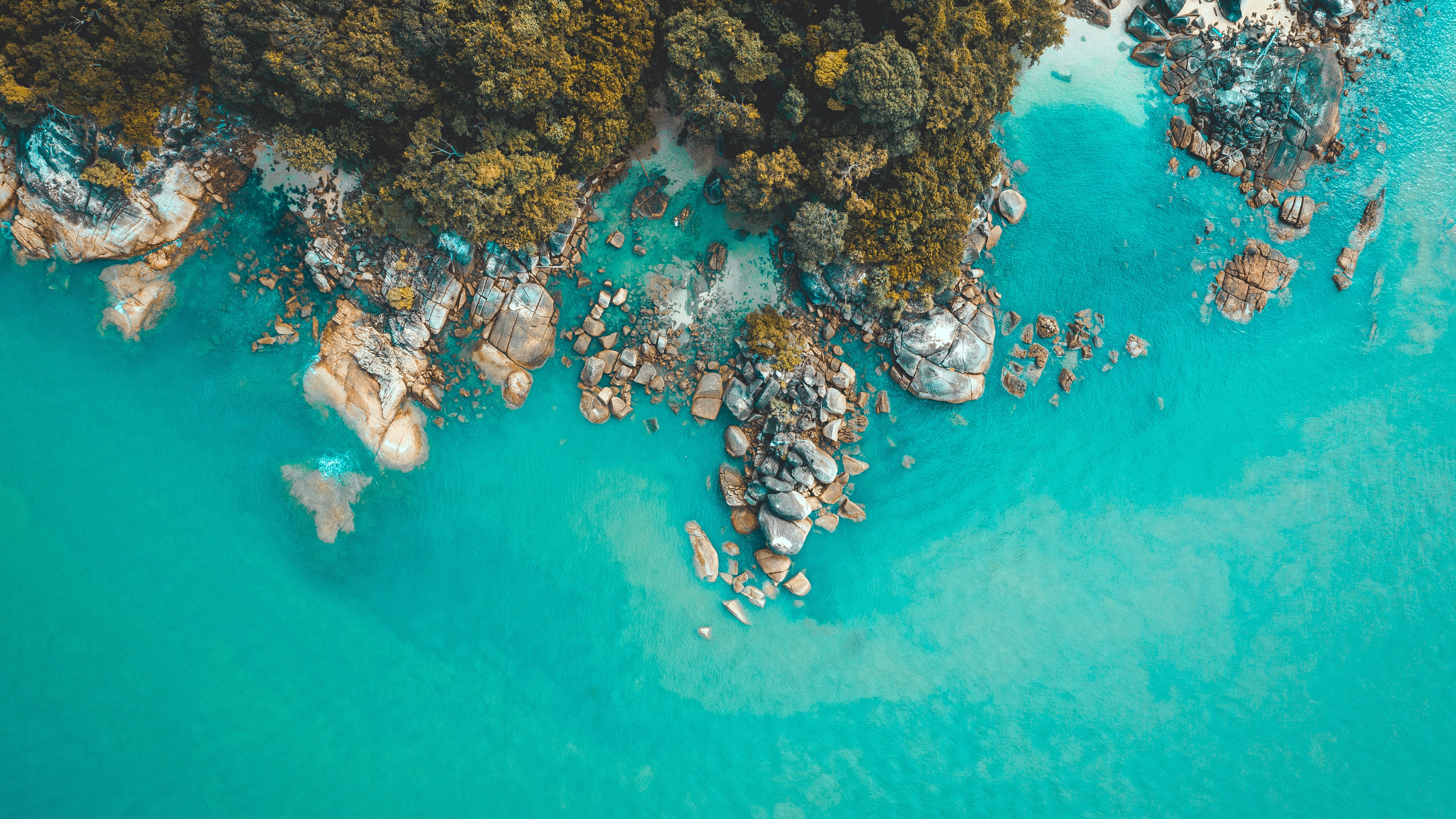 Turquoise, Reef, Ocan, Coastal and Oceanic Landforms, Sea. Wallpaper in 3840x2160 Resolution