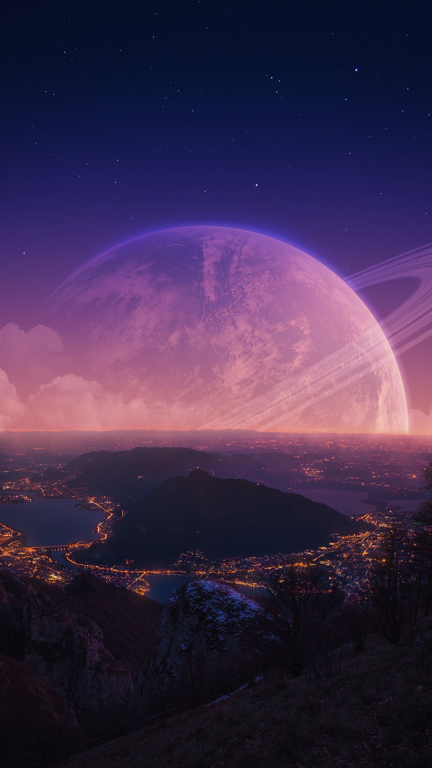 Licht, Atmosphäre, Naturlandschaft, Astronomisches Objekt, Horizont. Wallpaper in 1440x2560 Resolution