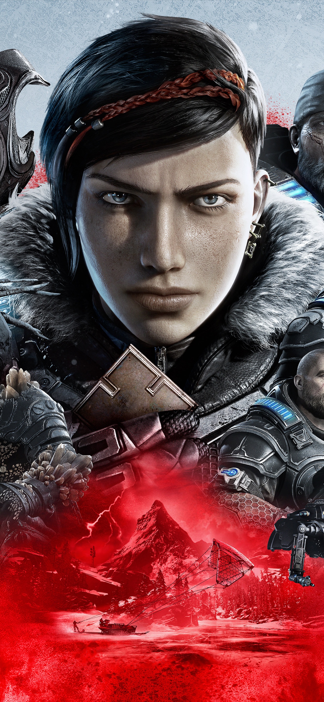 Gears 5, Xbox Game Studios, The Coalition, Movie, Illustration. Wallpaper in 1242x2688 Resolution