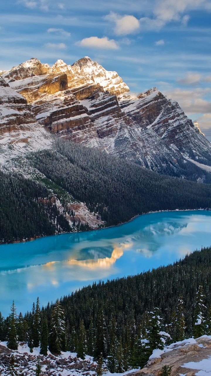 Lago Peyto, Peyto Lake, Banff, Montaña, Naturaleza. Wallpaper in 720x1280 Resolution