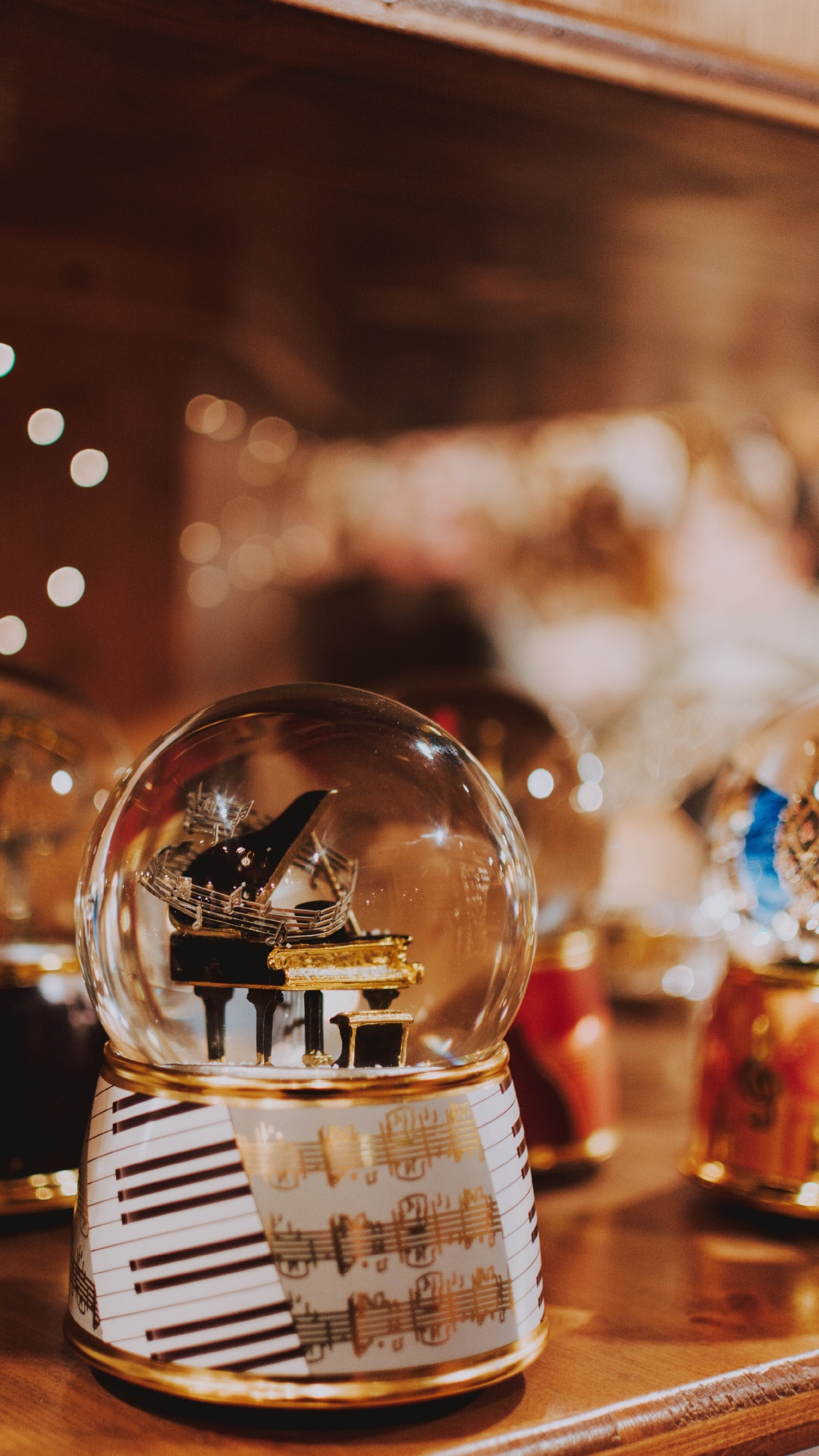 Clear Glass Ball on Table. Wallpaper in 1080x1920 Resolution