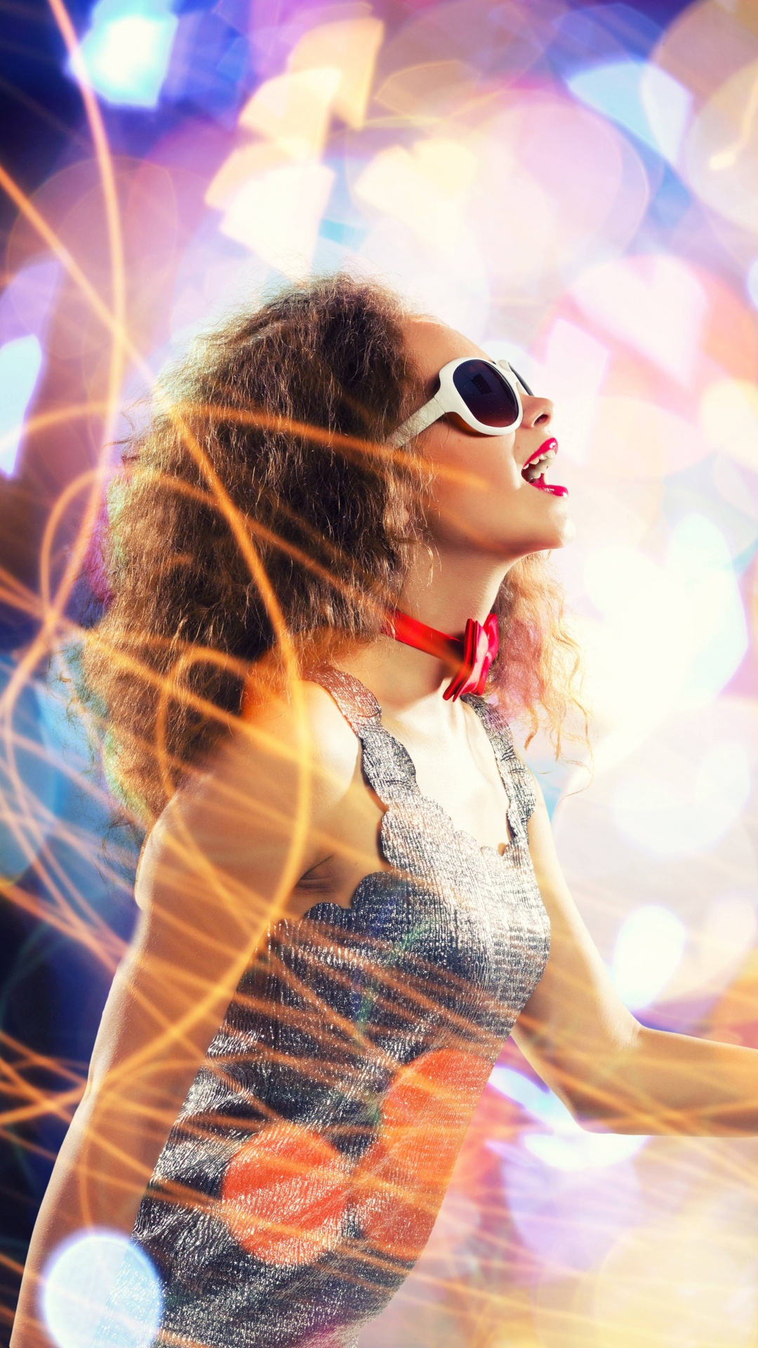 麦克风, 乐趣, 性能, 夜总会, 女孩 壁纸 1080x1920 允许