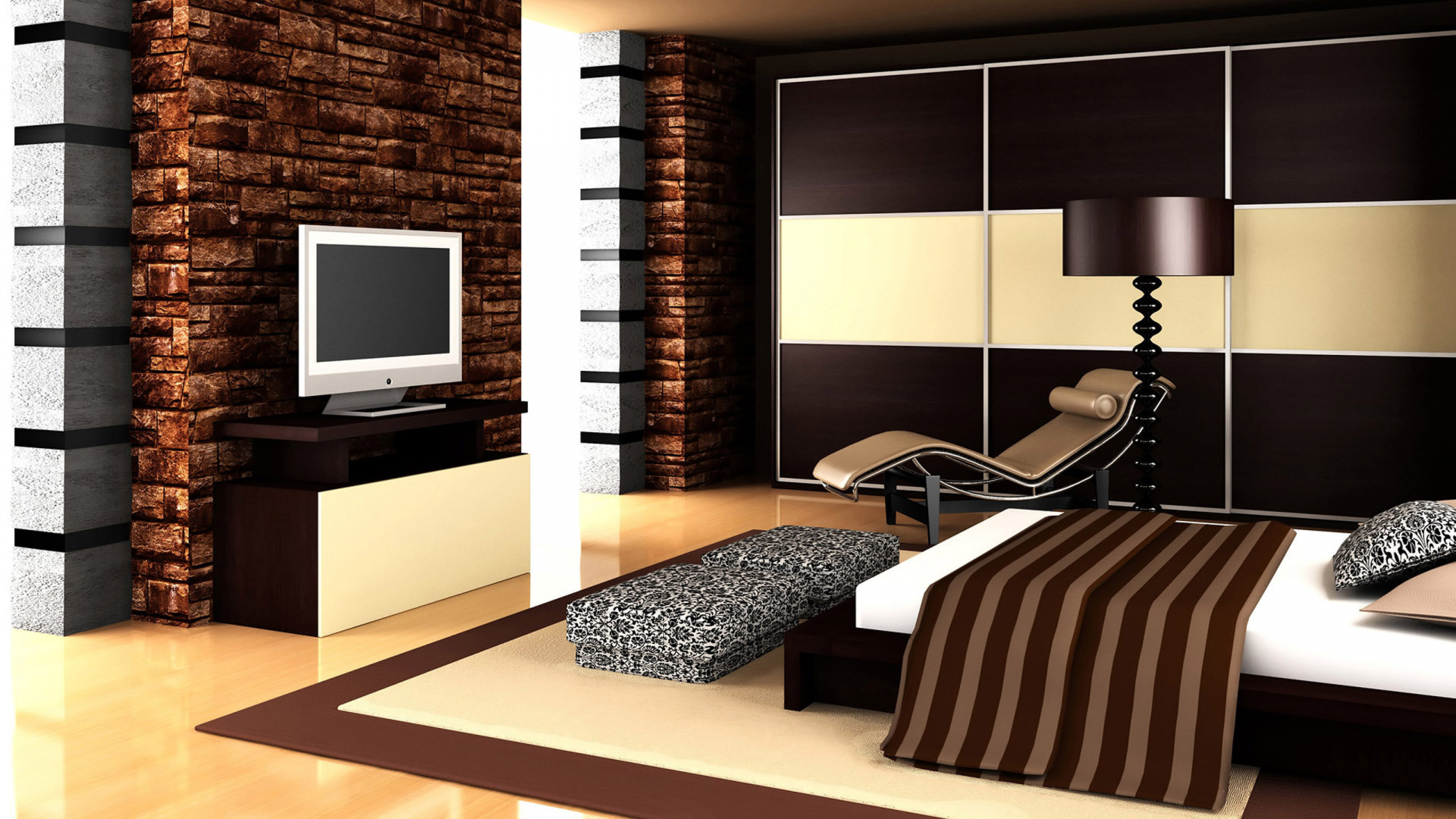 Haus Schlafzimmer Innenarchitektur, Schlafzimmer, Design, Zimmer, Haus. Wallpaper in 1920x1080 Resolution