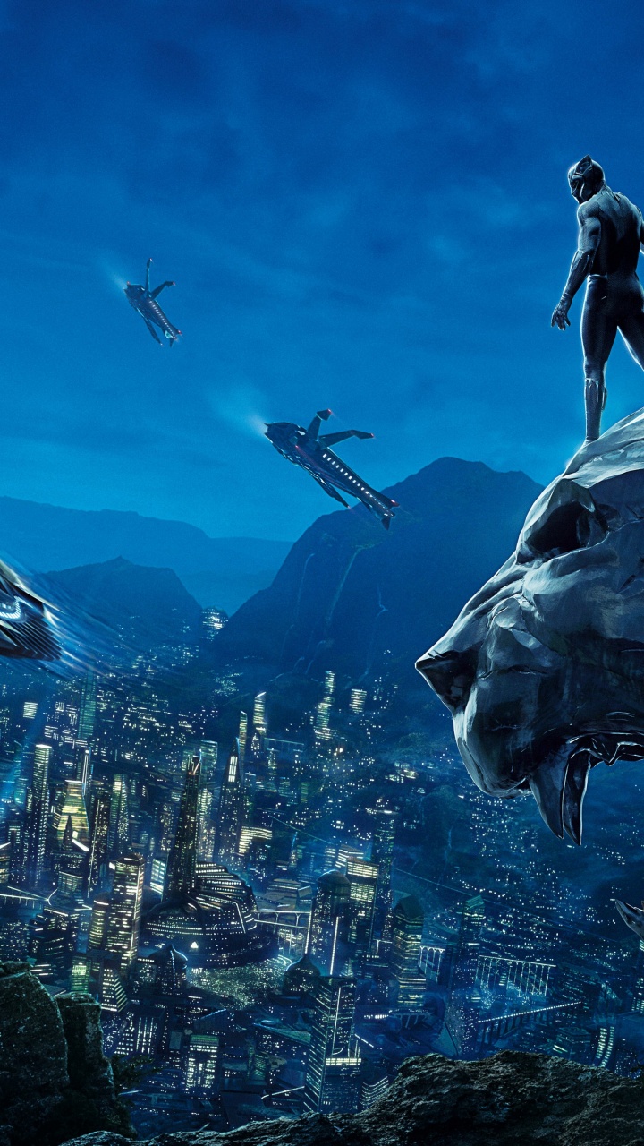 Black Panther, Bucky Barnes, Shuri, Wakanda, Superhelden. Wallpaper in 720x1280 Resolution