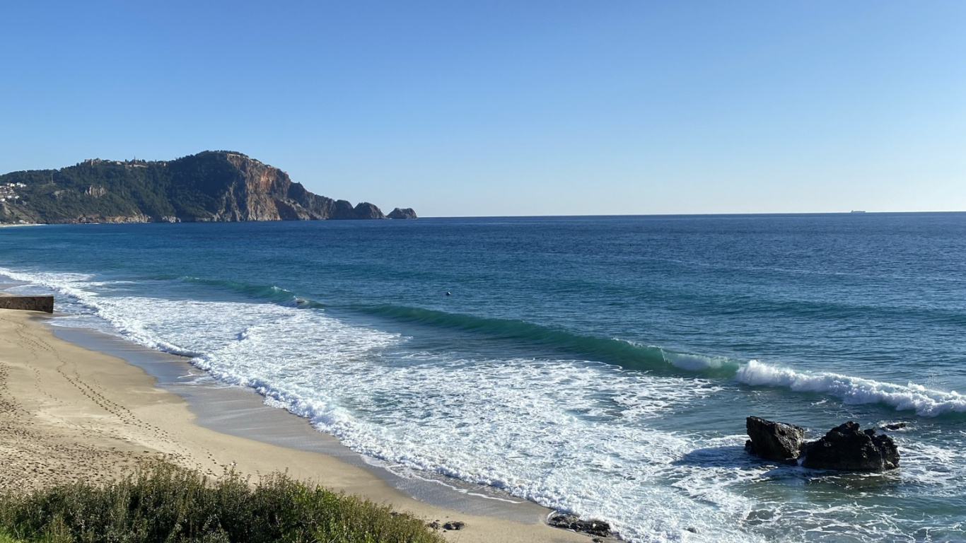 Kleopatra Strand, Wasser, Cloud, Ökoregion, Naturlandschaft. Wallpaper in 1366x768 Resolution