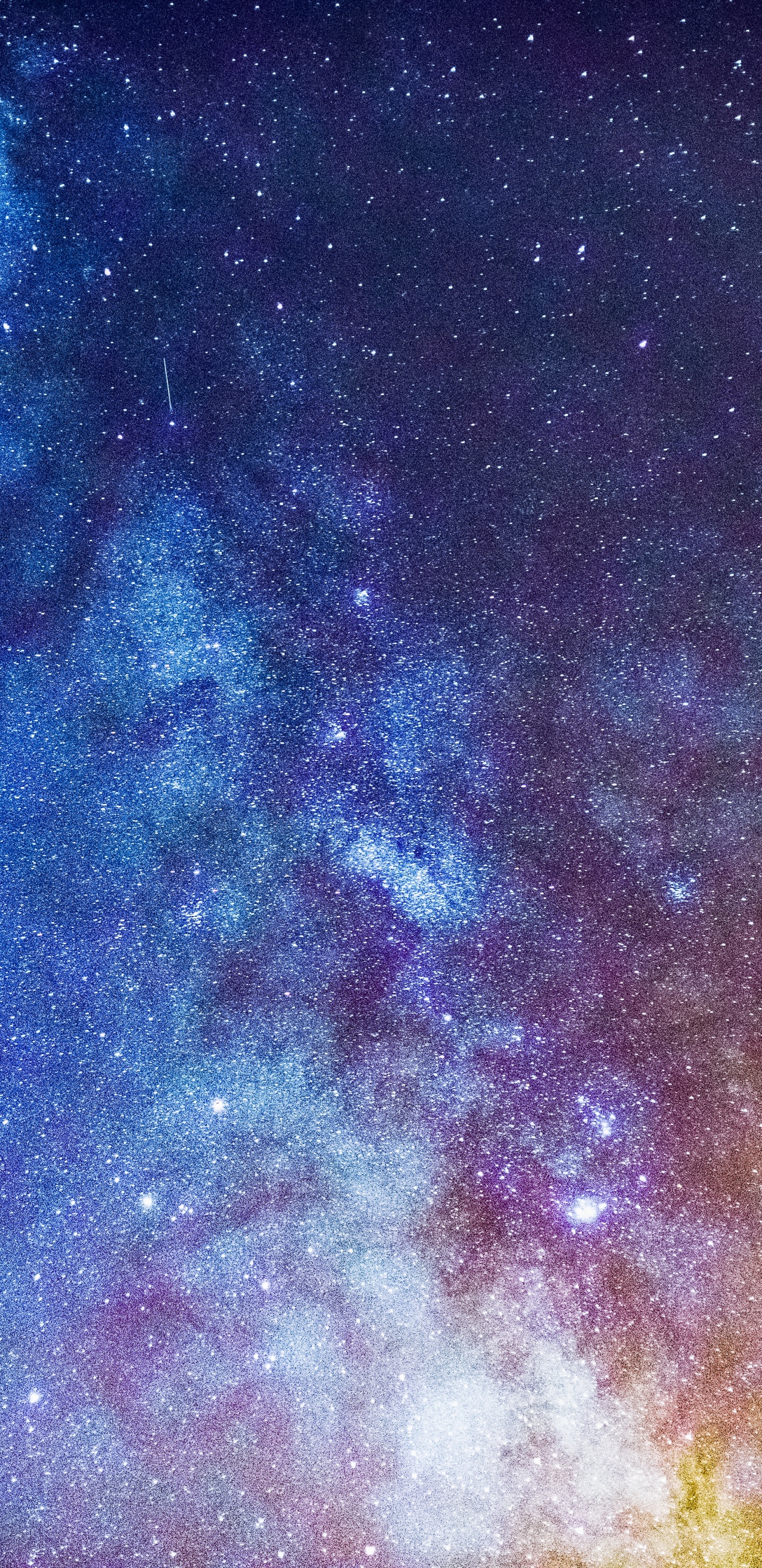 Cielo Nocturno Estrellado Azul y Marrón. Wallpaper in 1440x2960 Resolution