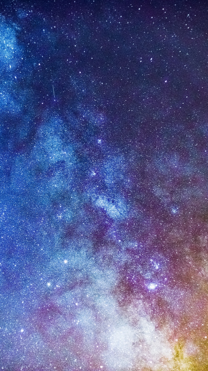 Cielo Nocturno Estrellado Azul y Marrón. Wallpaper in 720x1280 Resolution
