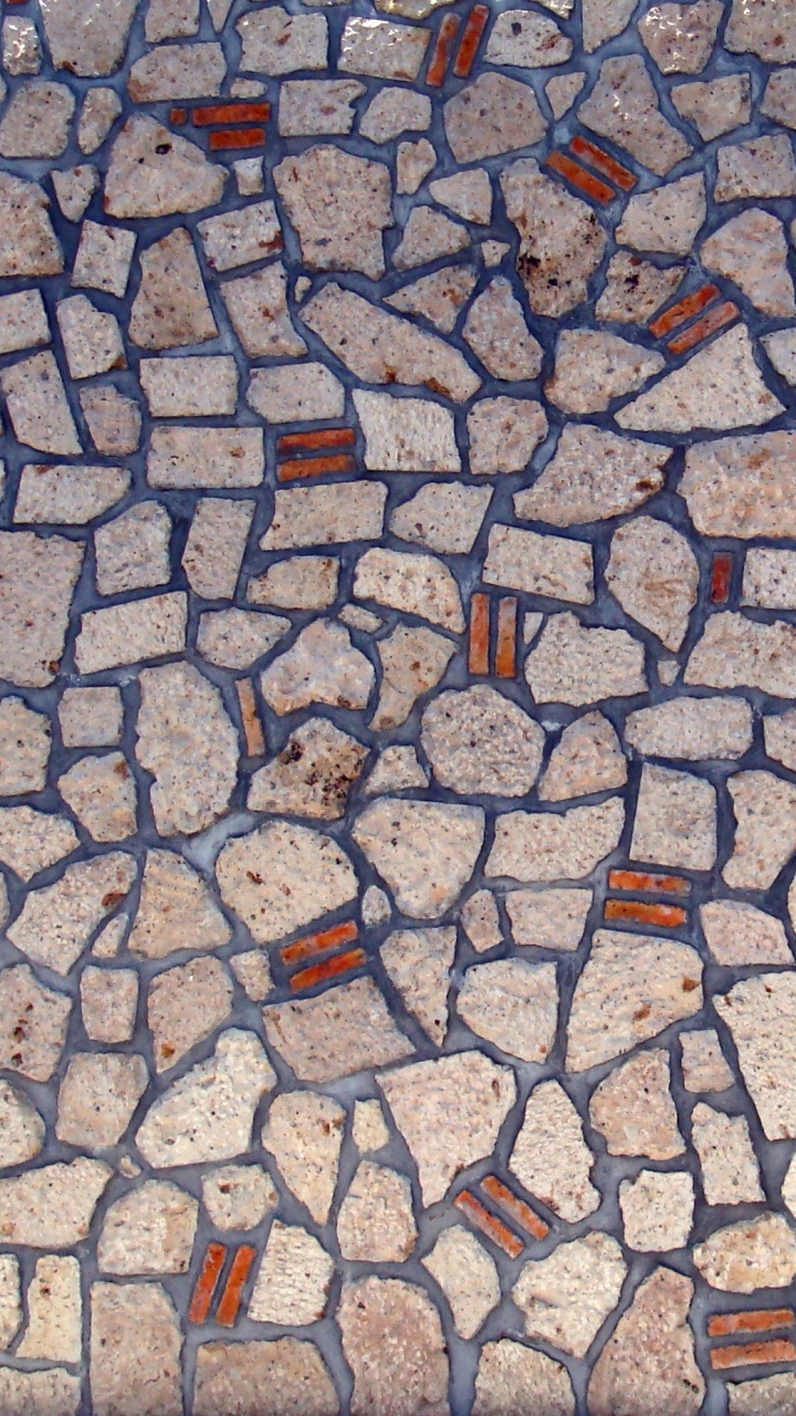 Mur de Briques Blanches et Brunes. Wallpaper in 720x1280 Resolution