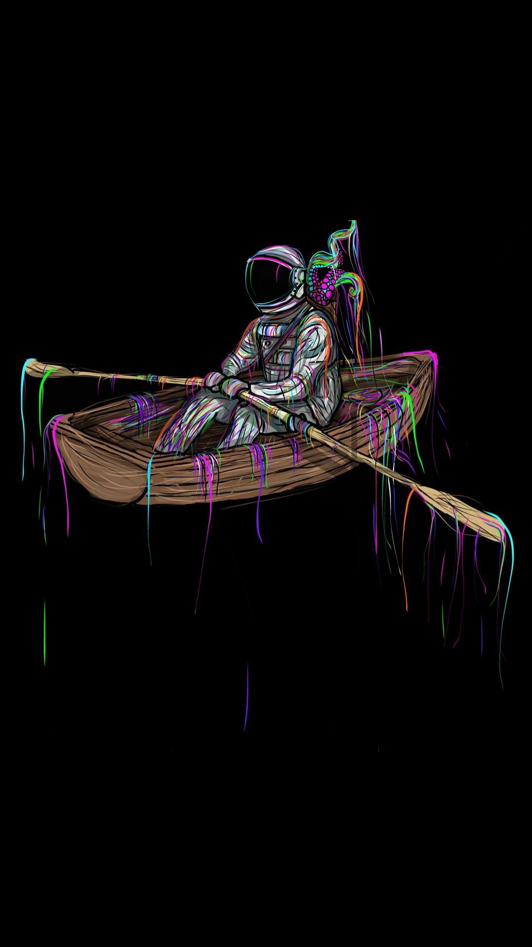 Astronaut, Amoled, Darkness, Purple, Violet. Wallpaper in 1080x1920 Resolution