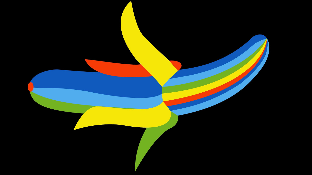 Yellow and Blue Swirl Illustration. Wallpaper in 1280x720 Resolution