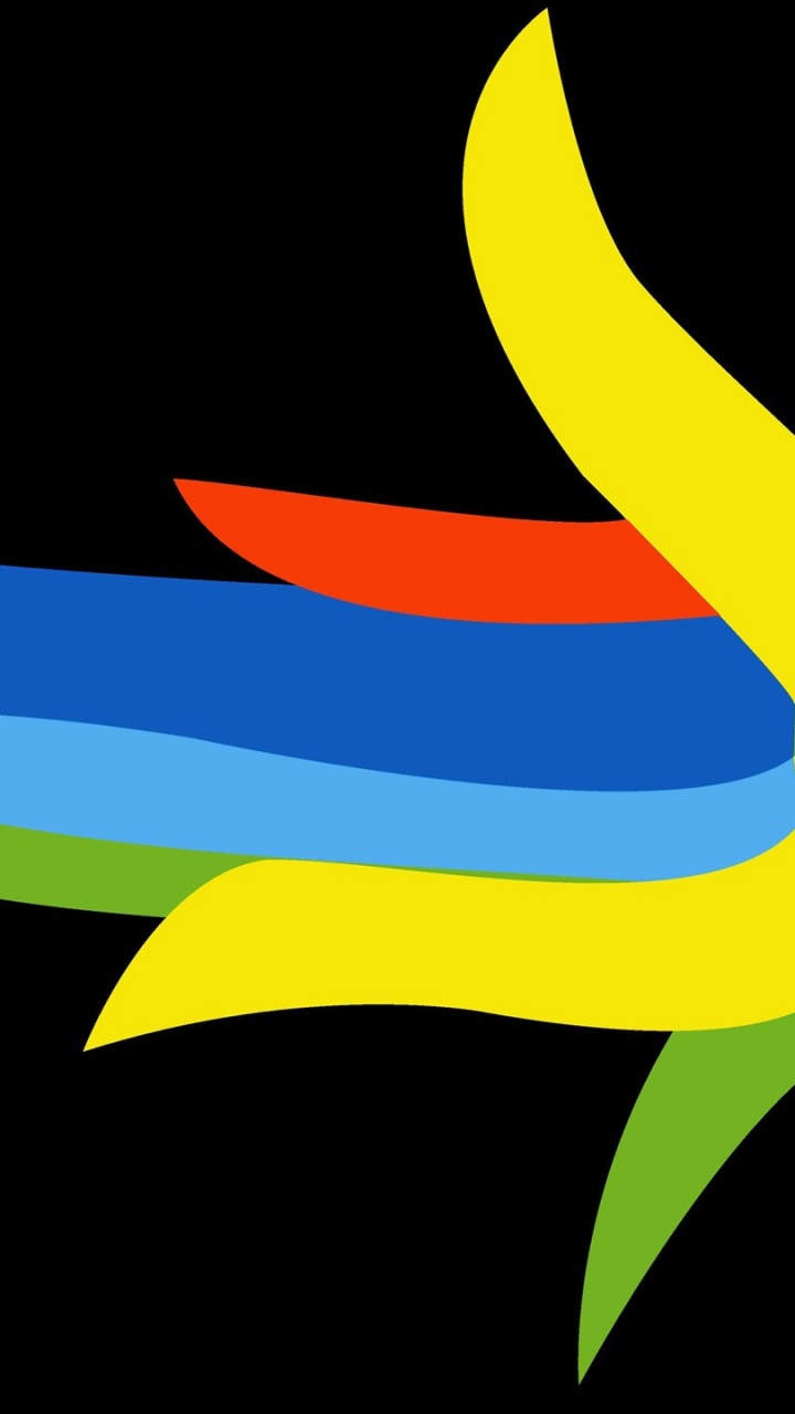 Ilustración de Remolino Amarillo y Azul. Wallpaper in 720x1280 Resolution