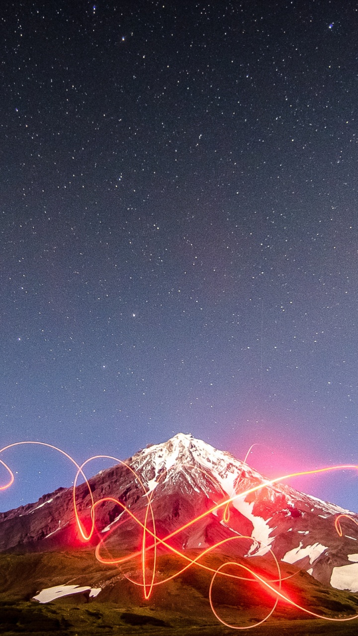 Time Lapse Photography of Stars in Sky. Wallpaper in 720x1280 Resolution