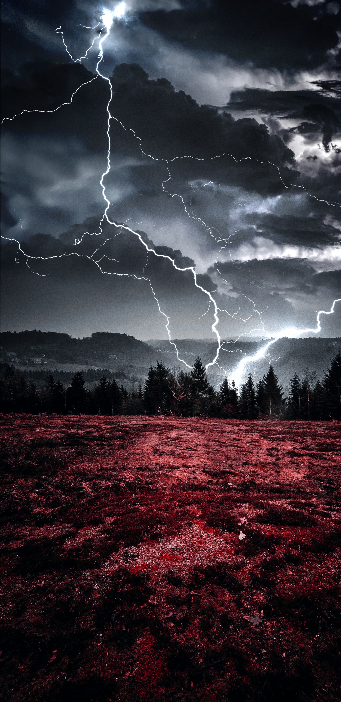 Cloud, Blitz, Atmosphäre, Donner, Wasser. Wallpaper in 1440x2960 Resolution