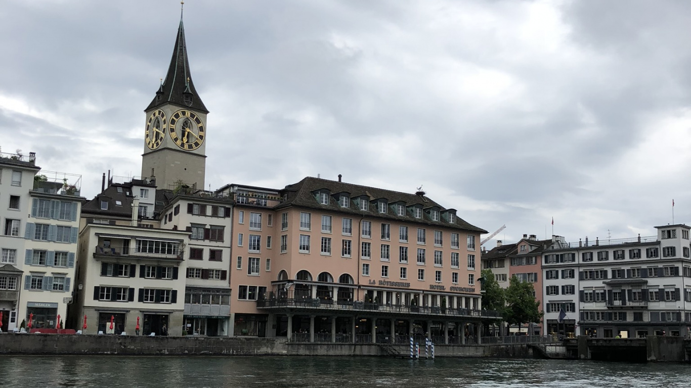 Zrich, Voyage, Voie Navigable, Ville, Bâtiment. Wallpaper in 1366x768 Resolution