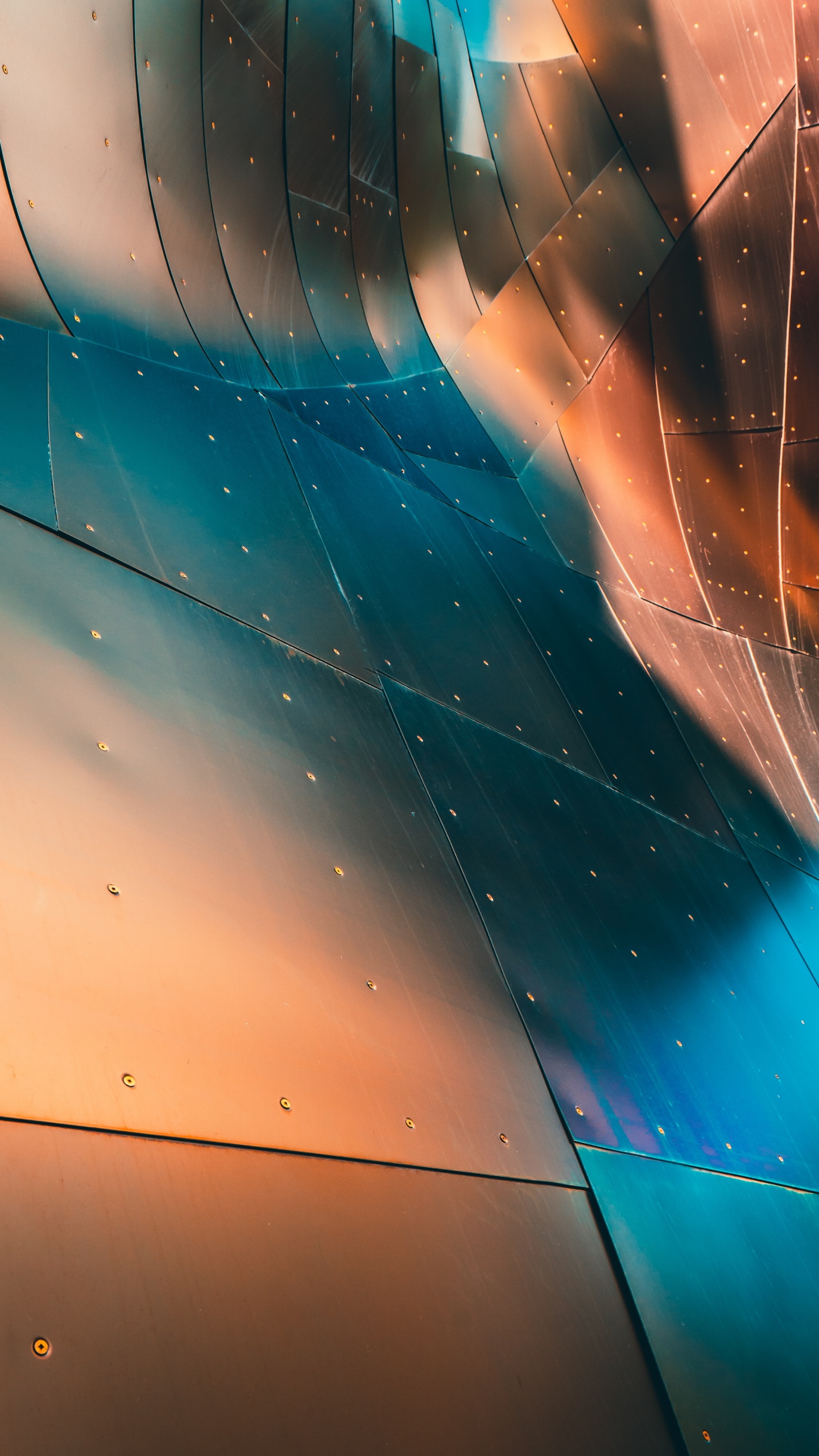 Surface en Verre Bleu et Blanc. Wallpaper in 1440x2560 Resolution