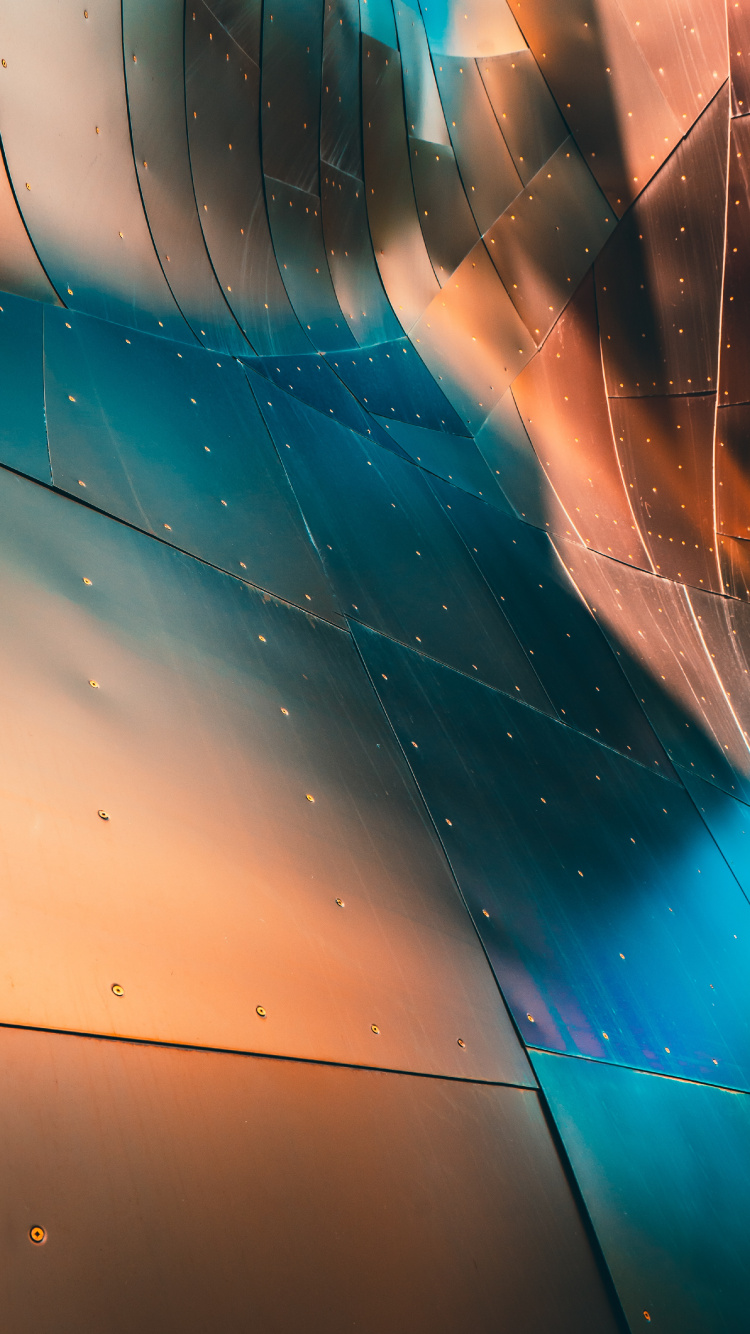 Surface en Verre Bleu et Blanc. Wallpaper in 750x1334 Resolution