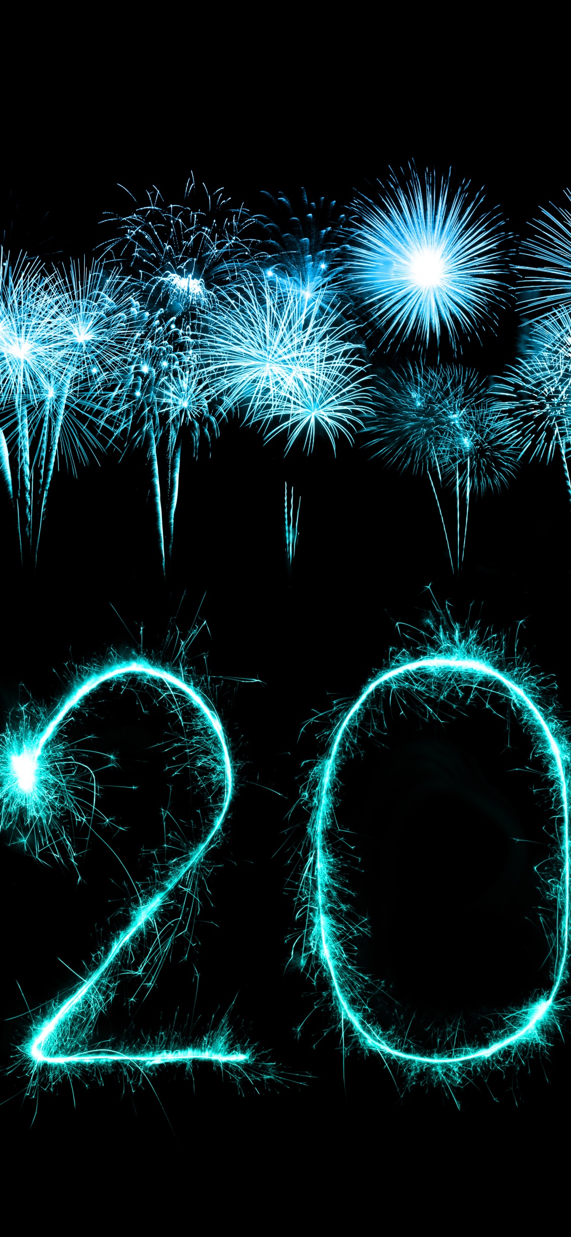 New Year, Fireworks, Sparkler, New Years Day, Illustration. Wallpaper in 1125x2436 Resolution