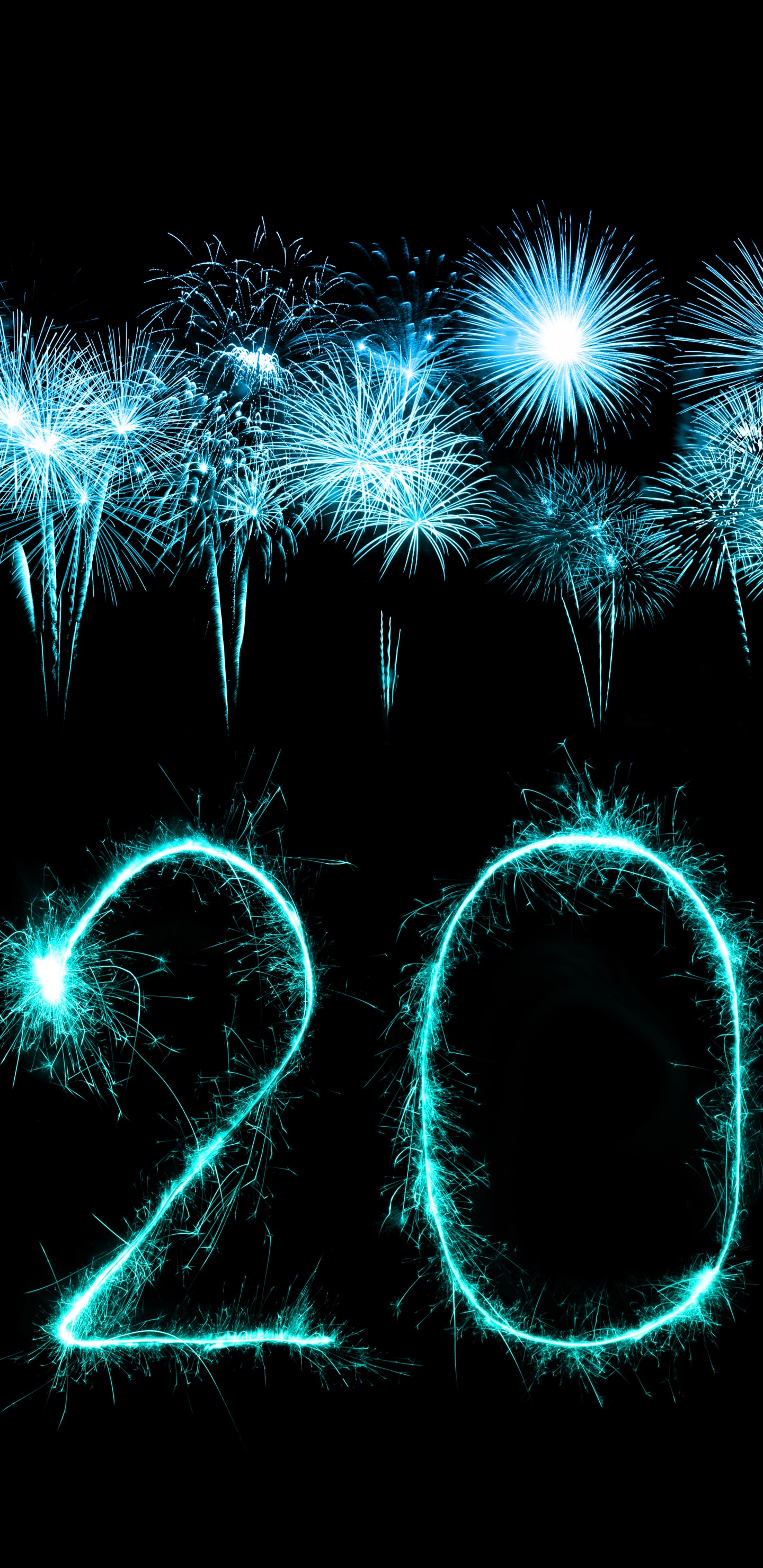 New Year, Fireworks, Sparkler, New Years Day, Illustration. Wallpaper in 1440x2960 Resolution