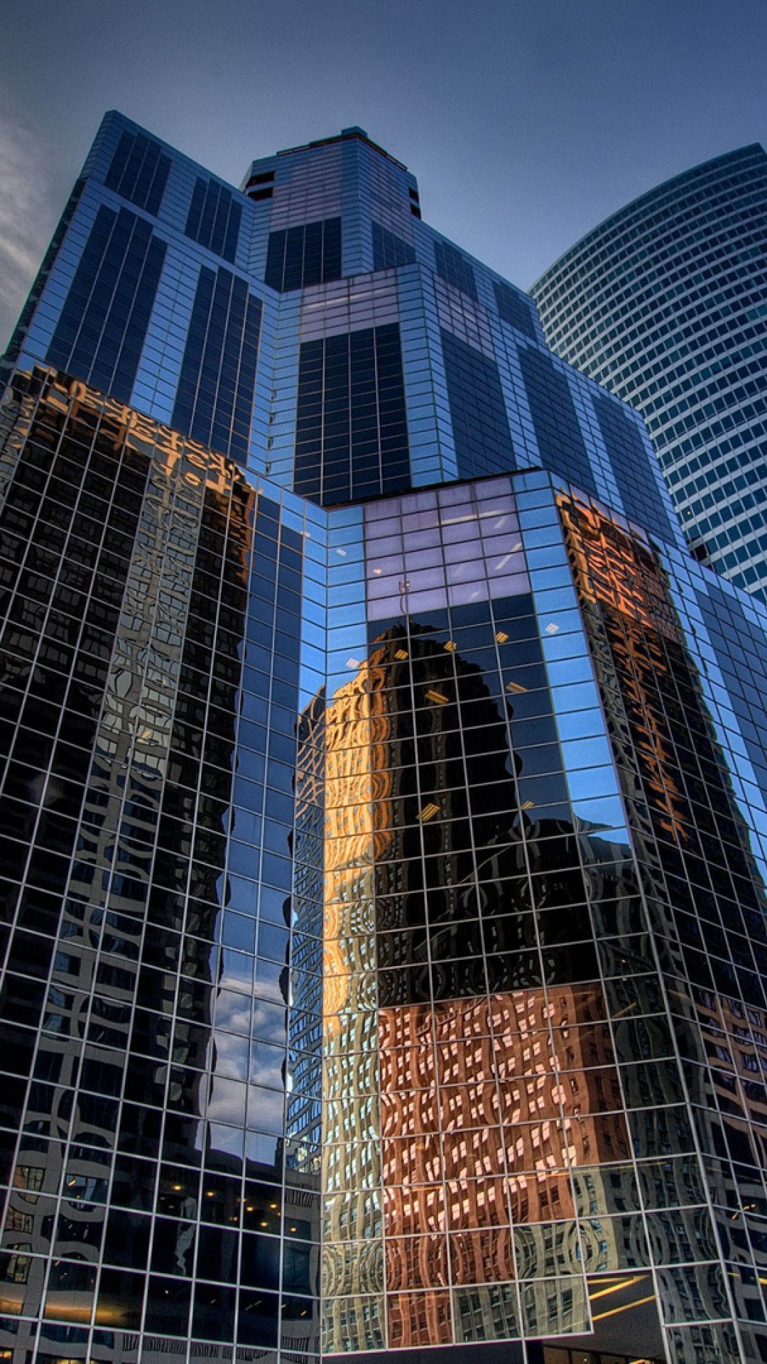 Blue and Brown Glass Building. Wallpaper in 1080x1920 Resolution