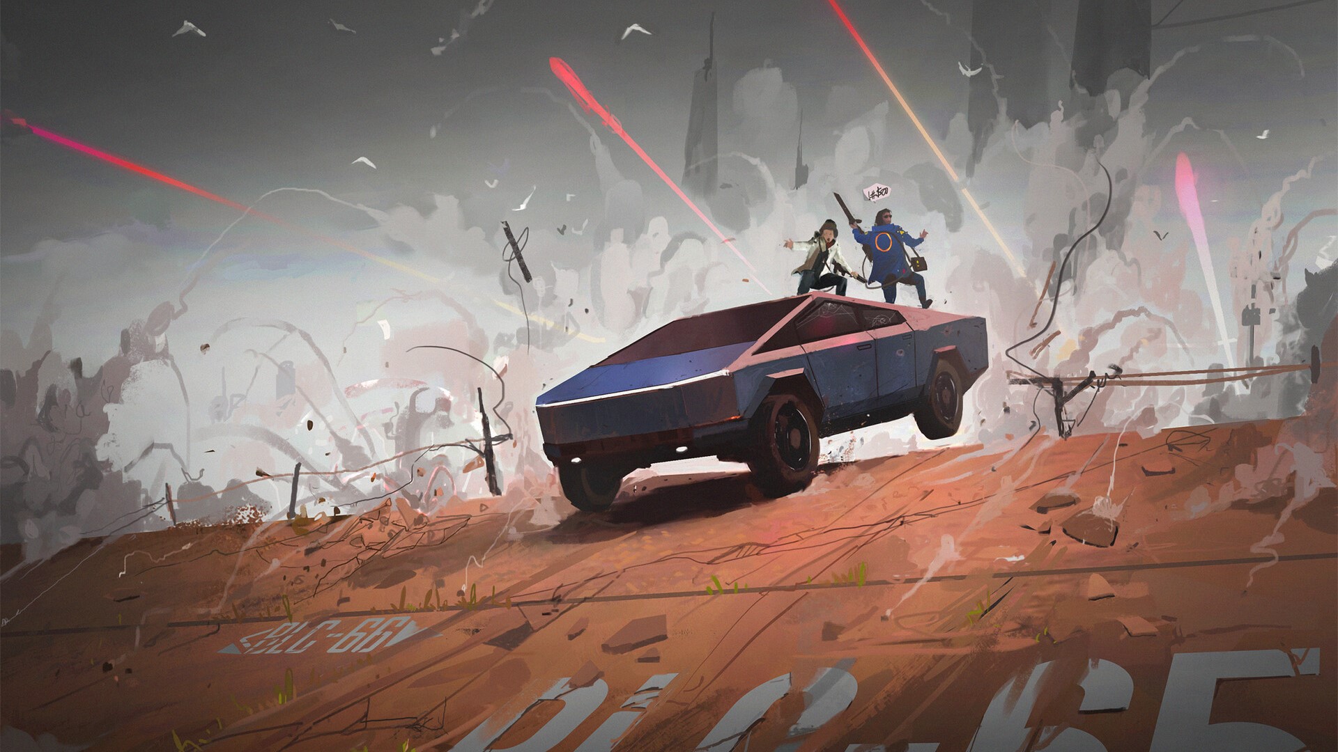 Tesla, Tesla Cybertruck, König, Ios, Android. Wallpaper in 1920x1080 Resolution