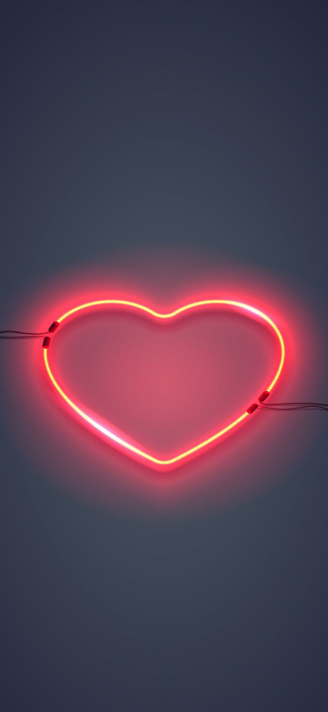 Leuchtreklame, Neon, Licht, Herzen, Liebe. Wallpaper in 1125x2436 Resolution