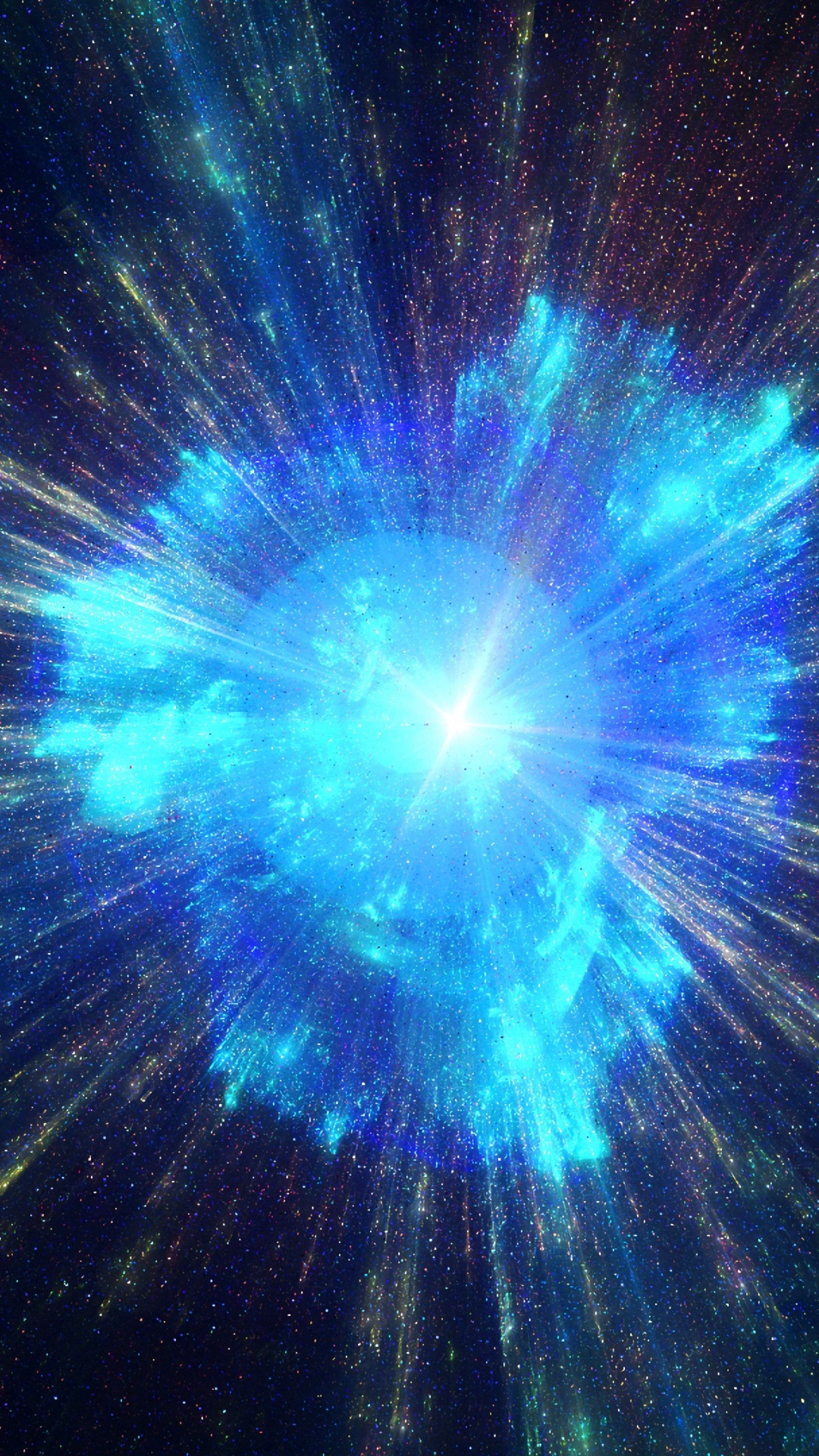 Lumière Bleue et Blanche Dans le Noir. Wallpaper in 1080x1920 Resolution