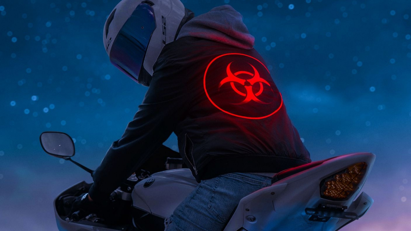 Radtour, Motorrad, Motorradhelm, Fahrrad, Motorradfahren. Wallpaper in 1366x768 Resolution