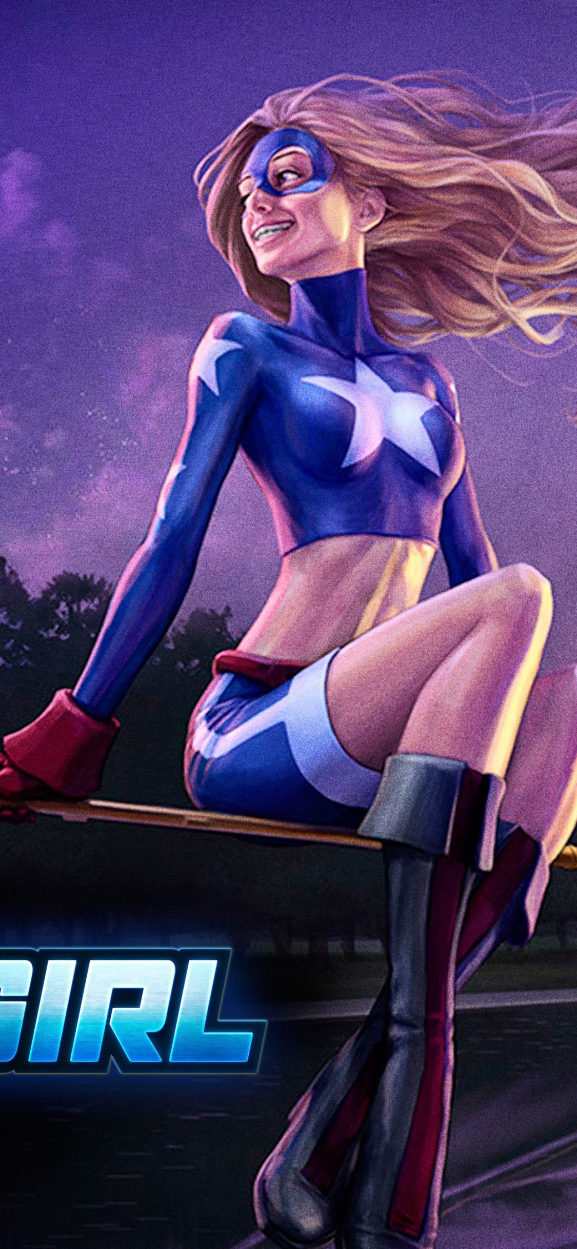 Woman in Blue Bikini Anime Character. Wallpaper in 1125x2436 Resolution