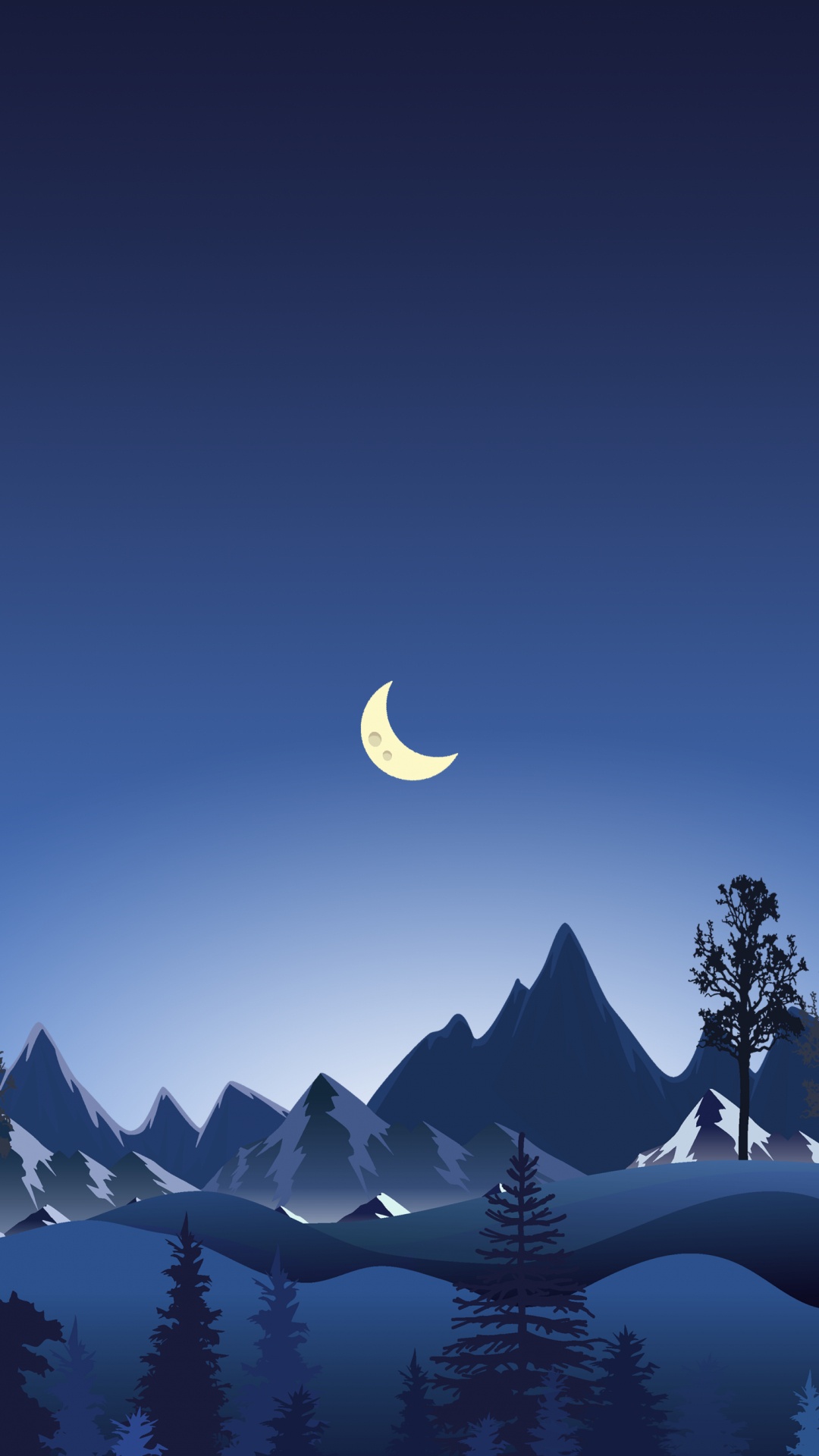 Ios, 气氛, 月亮, 光, 性质 壁纸 1080x1920 允许