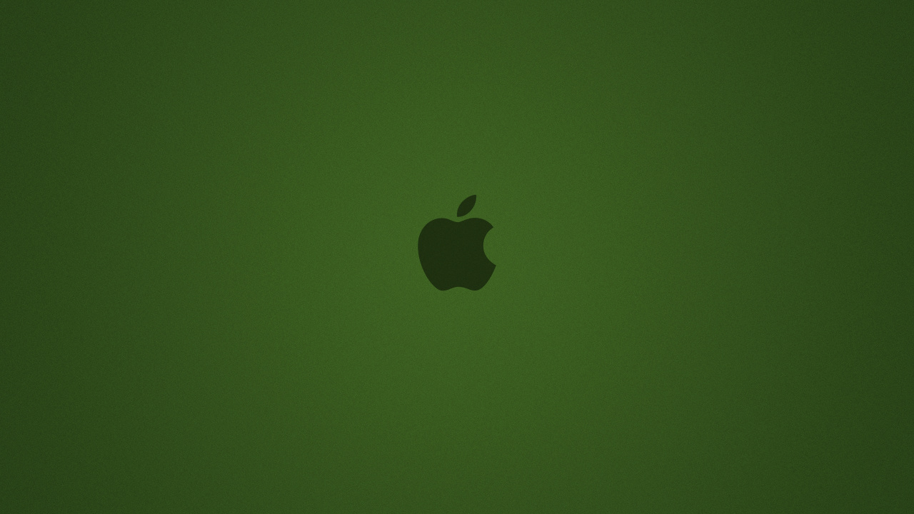 Apple Logo on Green Surface. Wallpaper in 1280x720 Resolution