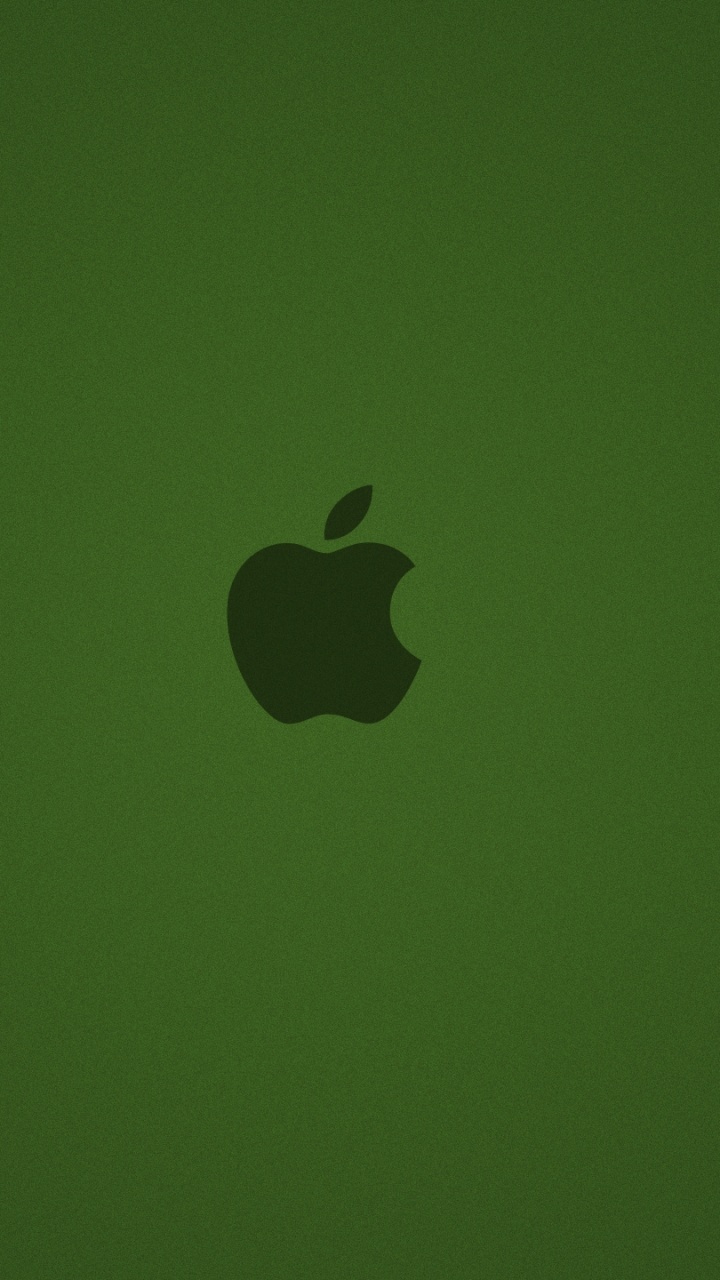 Logo Pomme Sur Surface Verte. Wallpaper in 720x1280 Resolution