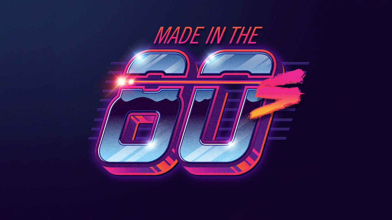80s Retro, 1980s, Synthwave, Retro Style, Retrofuturism. Wallpaper in 1366x768 Resolution
